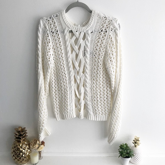 Zac Posen ‘Angela’ Lace Up Sweater - Picture 2 of 8